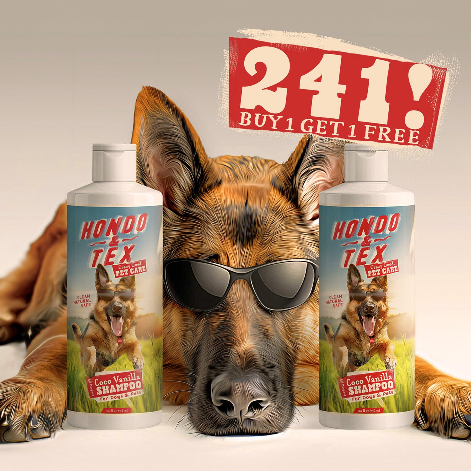 Tex's Coco Vanilla All Purpose Doggo Deodorizing Shampoo, Coco Vanilla Fragrance BOGO